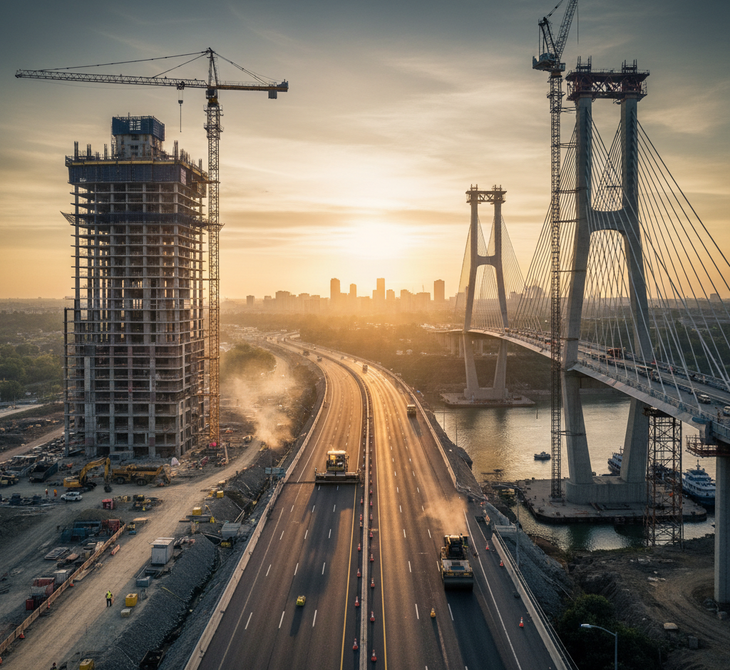 बिल्डिंग रोड और ब्रिज कन्स्ट्रक्शन