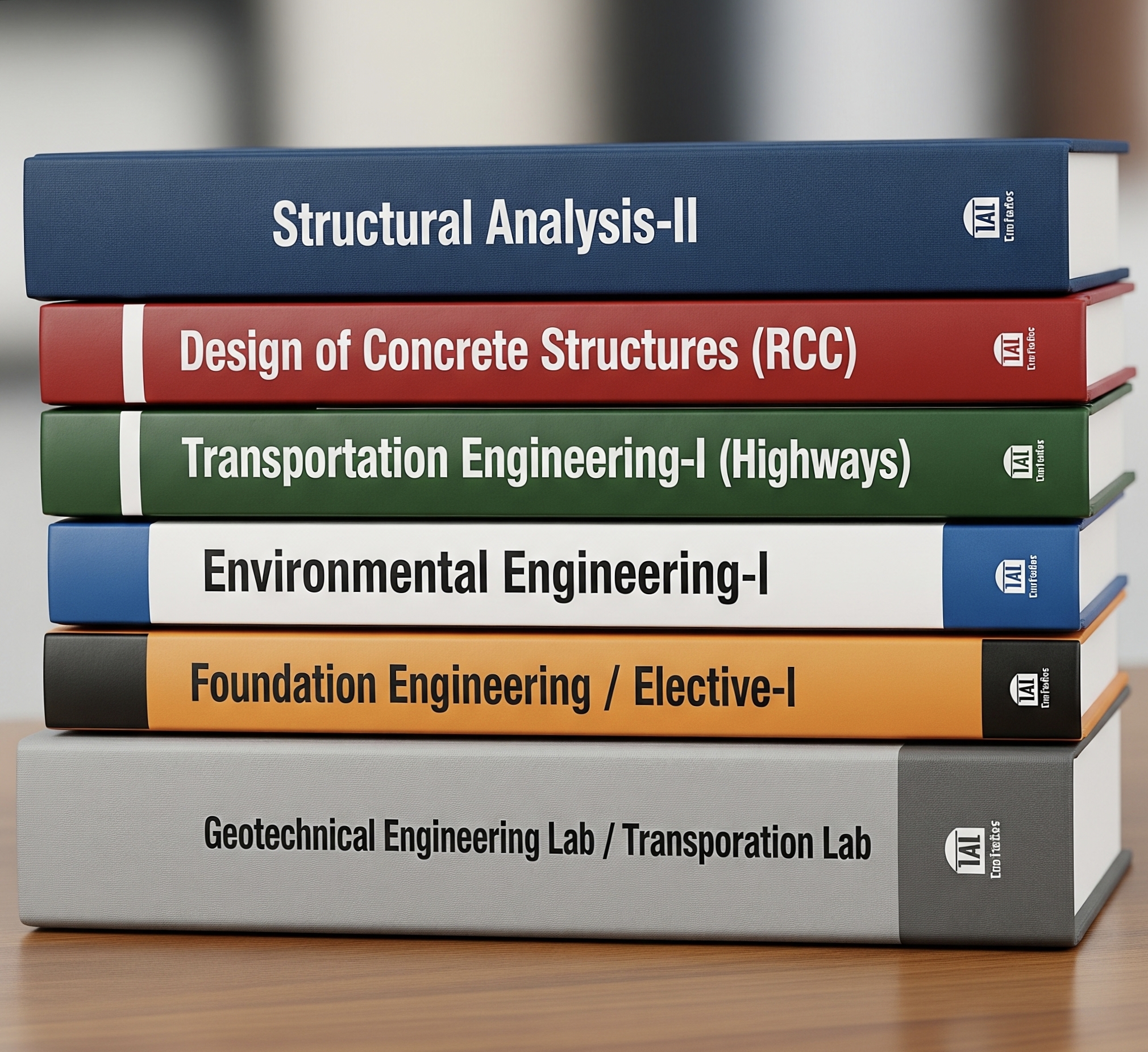 Structural Analysis-II
2 Design of Concrete Structures (RCC)
3 Transportation Engineering-I (Highways)
4 Environmental Engineering-I
5 Foundation Engineering / Elective-I
6 Geotechnical Engineering Lab / Transportation Lab