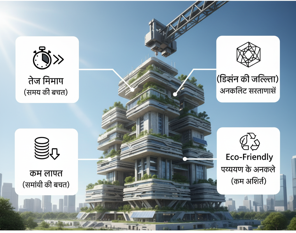 3d प्रिंटेड बिल्डिंग के फायदे